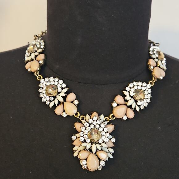 Multicolor Statement Bib Necklace - Picture 1 of 11